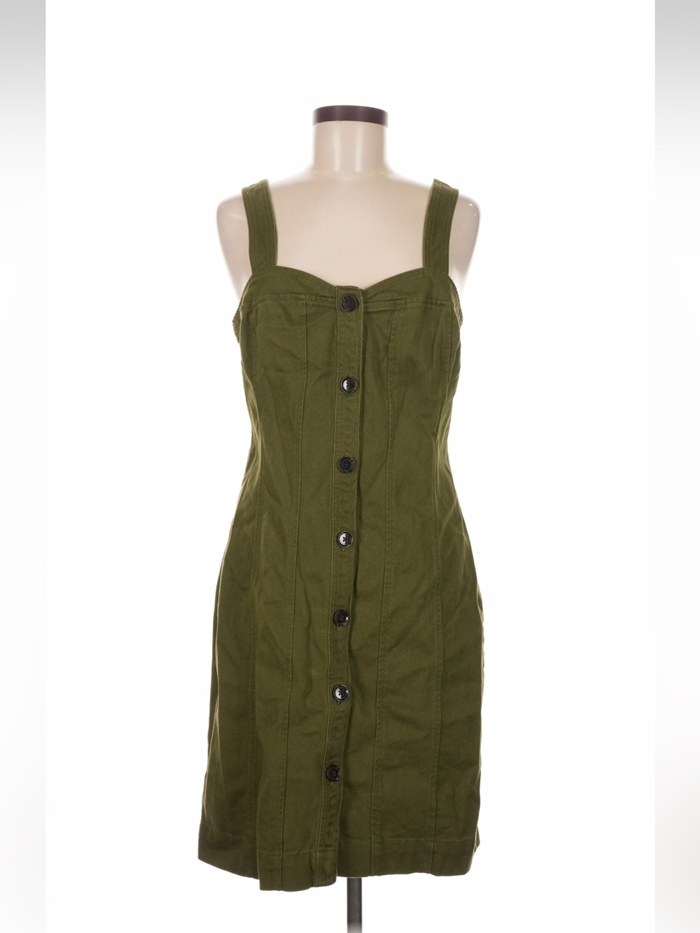 Banana Republic Factory Olive Green Button Front Utility Dress Size 8